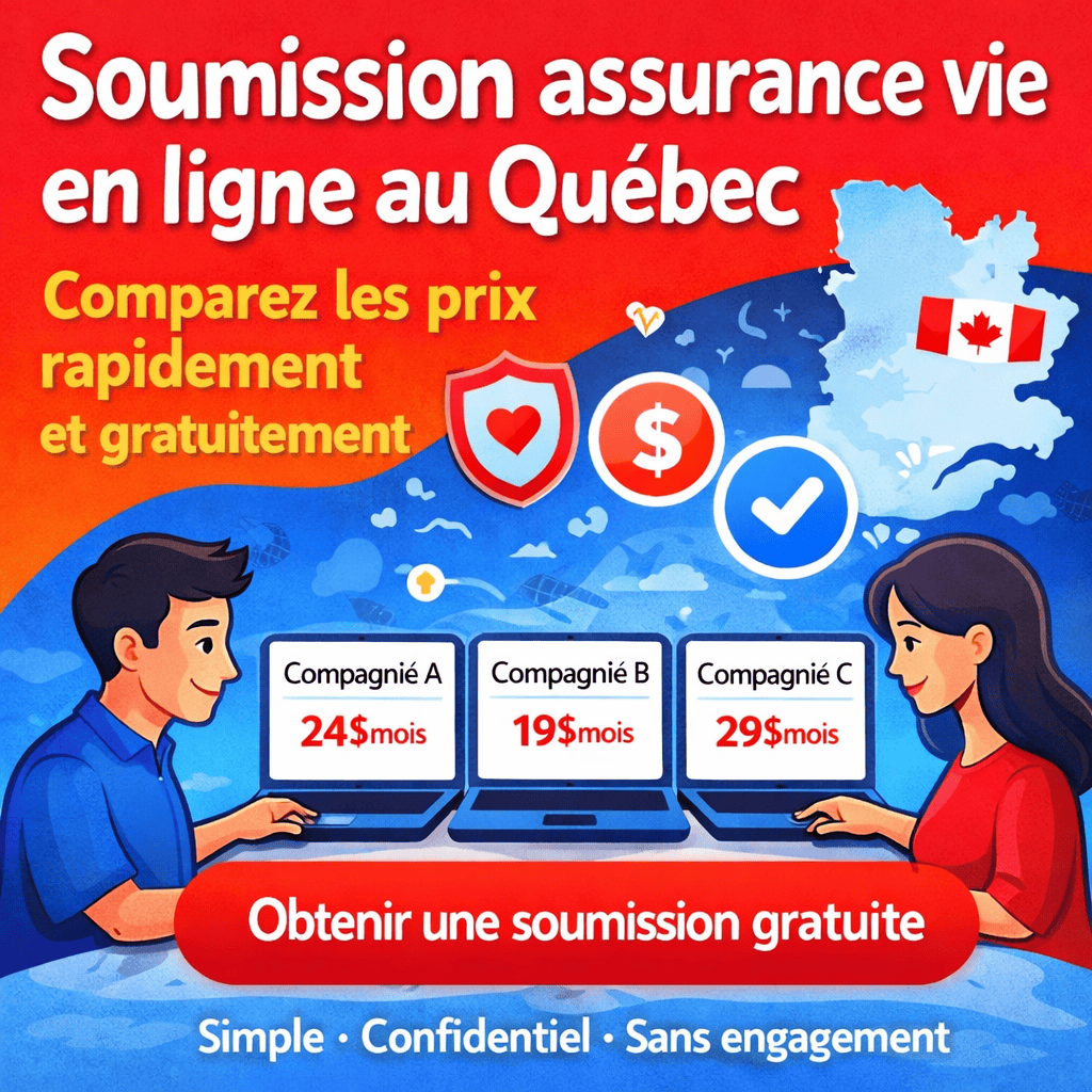 soumission assurance vie en ligne au Québec comparaison de prix